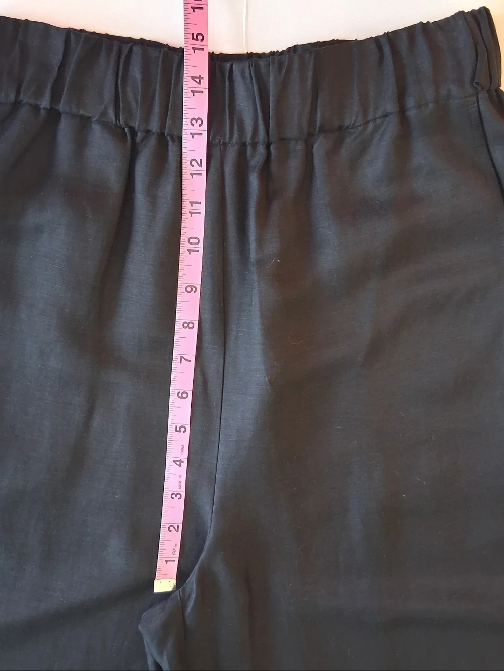 Banana Republic Linen Blend Wide Leg High Rise Pull-on Pants Black Sz  Med